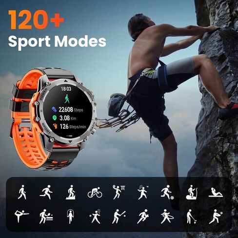 Hwagol Smart Watches for Men (Call/Notification),1.52''HD Military Smart Watch with Heart Rate/Sleep Monitor/Pedometer for Android and iOS,DIY Design Fitness Tracker,1 Pack with 2-Piece Look Set in Saudi Arabia