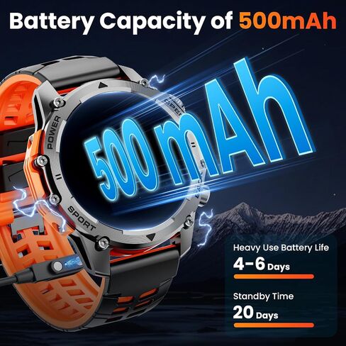 Hwagol Smart Watches for Men (Call/Notification),1.52''HD Military Smart Watch with Heart Rate/Sleep Monitor/Pedometer for Android and iOS,DIY Design Fitness Tracker,1 Pack with 2-Piece Look Set in Saudi Arabia