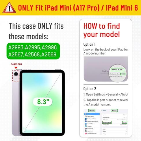 حافظة Fintie Folio لجهاز iPad Mini 6 2021، غطاء حامل ذكي متعدد الزوايا مع حامل قلم وجيب، خاصية النوم/الاستيقاظ التلقائي لجهاز iPad Mini الجيل السادس 8.3 بوصة، Blossom in Saudi Arabia