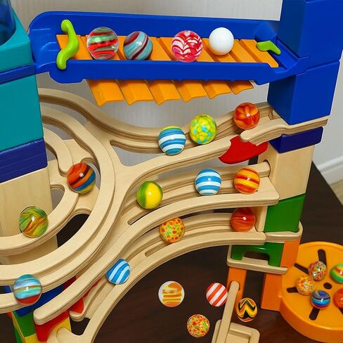 FUTUREPLUSX Marbles Bulk, 75 PCS Glass Marbles Blue Marbles Set Ocean Theme for Kids Marble Run Games Fillers Aquarium Pebbles in Kuwait
