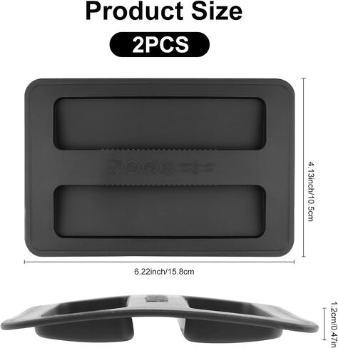 2Pack Silicone Toaster Cover,Heat Resistant Bread Machine Cover Toaster Lid Bread Maker Top Cover,Toaster Appliances Top Cover Bread Maker Dust Cover Sandwich Machine Part Accessories for Clean(Black) in Saudi Arabia