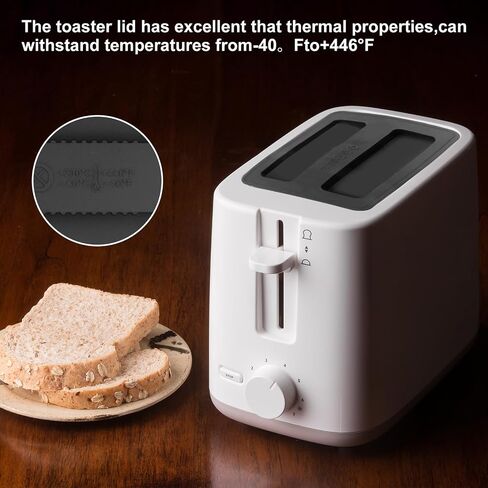 2Pack Silicone Toaster Cover,Heat Resistant Bread Machine Cover Toaster Lid Bread Maker Top Cover,Toaster Appliances Top Cover Bread Maker Dust Cover Sandwich Machine Part Accessories for Clean(Black) in Saudi Arabia