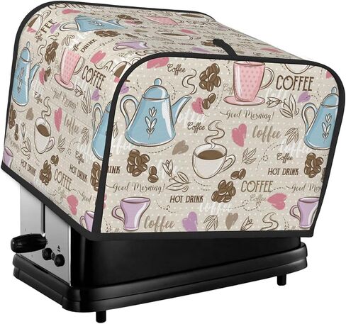 Red Black Cherry 4 Slice Toaster Cover, Waterproof Toaster Dust Cover Bread Maker Protective Cover For Small Kitchen Appliance Dining Room Table Home Decor Gifts in Saudi Arabia