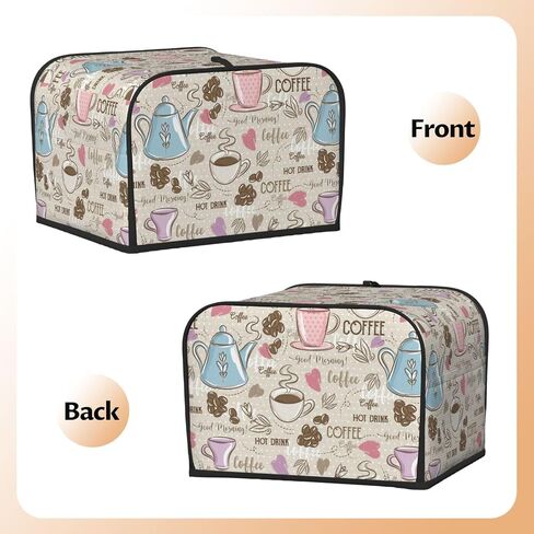 Red Black Cherry 4 Slice Toaster Cover, Waterproof Toaster Dust Cover Bread Maker Protective Cover For Small Kitchen Appliance Dining Room Table Home Decor Gifts in Saudi Arabia