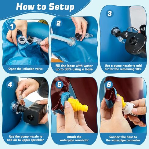 انبرو مرش سمكة قرش عملاق مطور للاطفال، العاب مائية قابلة للنفخ في الصيف للعب في الهواء الطلق للاولاد والبنات والاطفال in Kuwait