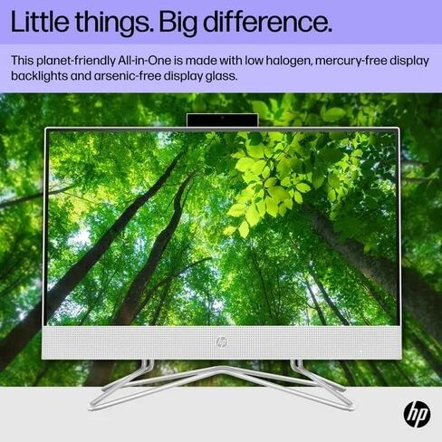 HP All-in-One Desktop PC| 40GB RAM| 512GB PCIe SSD| 22" Full HD Display, Anti-Glare| Intel Dual-core Processor| KB&Mouse| HDMI, USB-C, Wi-Fi 6| Windows 11 | Cashmere White| For Business & Personal Use in Saudi Arabia
