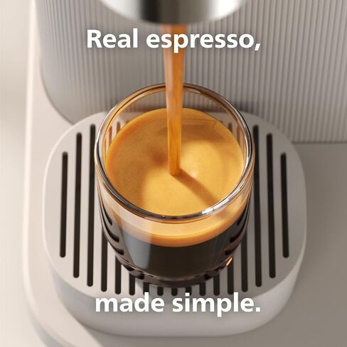 Philips Baristina Espresso Machine+Milk Frother Bundle. Real espresso. Compact coffee machine, portafilter, grinder, Cafe Crema. Dairy & Non-Dairy Milk foam​. Hot & Cold. Easy Clean. White (BAR303/00) in Saudi Arabia