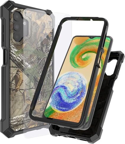 Ailiber for Samsung Galaxy A04S Phone Case ، A13 Case مع واقي الشاشة ، وحماية من هيكل الطبقة ، و Corner Corner TPU ، وغطاء الهاتف الخليوي الثقيل لـ A04S-Camo in Saudi Arabia