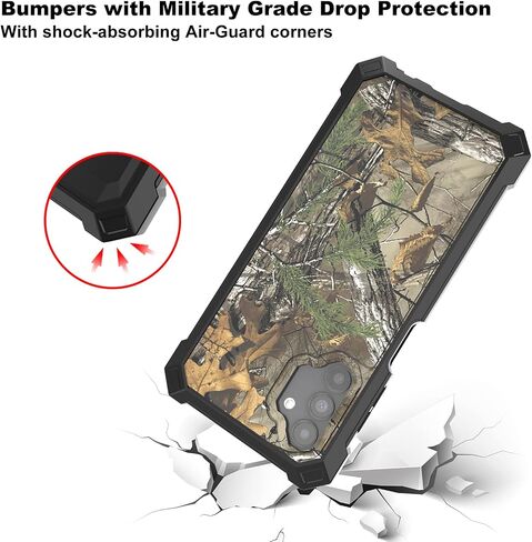Ailiber for Samsung Galaxy A04S Phone Case ، A13 Case مع واقي الشاشة ، وحماية من هيكل الطبقة ، و Corner Corner TPU ، وغطاء الهاتف الخليوي الثقيل لـ A04S-Camo in Saudi Arabia