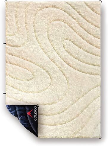 Peaks Sherpa Camping Blanket - 52" X 75" Outdoor Camping Blanket - 100% Recycled Polyester Insulation - Waterproof Travel Blanket - Lightweight Puffer Blanket for Travels and Mountain in Saudi Arabia