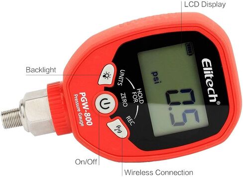 Elitech PT-500 Wireless Refrigeration Digital Pressure Gauge HVAC A/C 1/8'' NPT in Kuwait