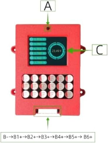 6S Active Balancer with Voltage Display Lifepo4 Equalizer Lipo/LTO/Lithium Titanate Battery Voltage Tester (NCM LFP) in Saudi Arabia