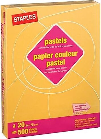 Staples 490935 Pastel Colored Copy Paper 8 1/2-Inch x 11-Inch Pink 500/Ream (14779) in Saudi Arabia