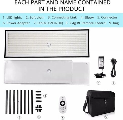 Flexible Led Video Light 576 Bi-Color LED Video Light 3200K-5500K 2.4G Photography Lighting Lighting Studio in Saudi Arabia