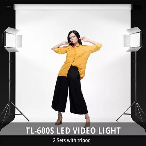Video Light Professional Photography LED Light with Tripod 2 Set Dimmable 5600K for Studio Photographc Lighting in Saudi Arabia