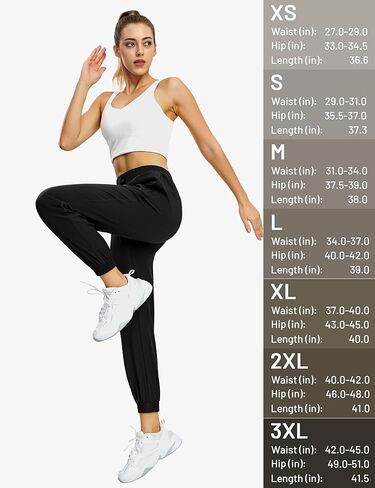 سراويل الركض النسائية خفيفة الوزن من MIER مع جيوب بسحاب للجري والمشي لمسافات طويلة والسفر برباط، سريعة الجفاف in Kuwait