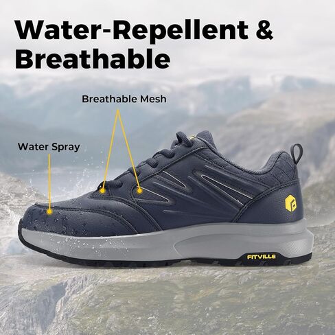 Fitville Mens Wide Geaking Shoes طارد في الهواء الطلق أحذية أحذية أحذية أحذية رياضية مع دعم القوس - جوهر قوي in Saudi Arabia