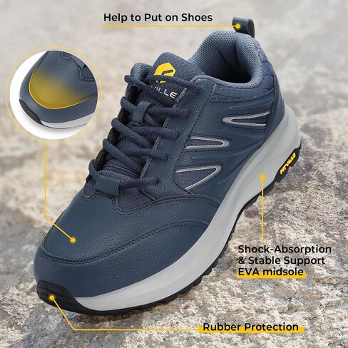 Fitville Mens Wide Geaking Shoes طارد في الهواء الطلق أحذية أحذية أحذية أحذية رياضية مع دعم القوس - جوهر قوي in Saudi Arabia