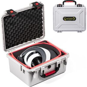 DEVASO Carrying Case for PS VR2, Strong Protective Hard Case for PlayStation VR2 PS5 VR Gaming Headset and Controllers Accessories, PS5 VR2 Waterproof Travel Case with Customized Inner Sponges