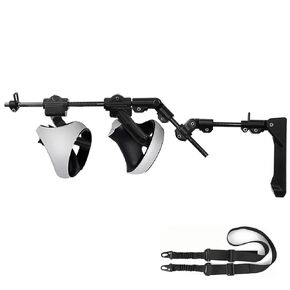PECOOVR Magnetic Gunstock for PSVR2 Controller, Upgraded Adjustable Rifle Gun Attachment with Shoulder Straps for PlayStation VR2 Accessories, Enhance Pavlov Pistolwhip FPS Shooting Game Experience