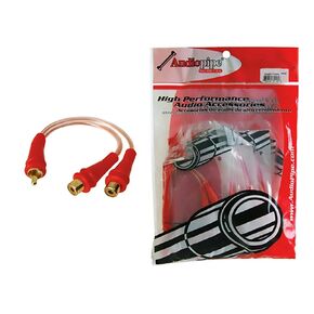 Nippon BMSGYM2F Bin Master Clear 1M-2F Audiopipe RCA Cable Splitters 10Pk