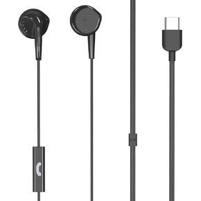 Maxell USB -C Wired Earbuds with Microphone, 197338, Compatible with All USB-C Devices