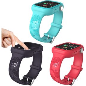 HALLEAST 3 Pack Compatible with for Apple Watch Case with Band (41mm/42mm)