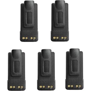5 Pack PMNN4409 PMNN4409AR PMNN4493A PMNN4491BR PMNN4491 PMNN4412 2600mAh Li-ion Battery Replacement for XPR3300 XPR3300e XPR3500 XPR3500e XPR7580 XPR7580e XPR7550 XPR7550e APX4000 Radio with Clip