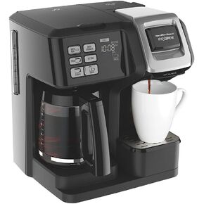 Hamilton Beach FlexBrew 2-Way Brewer Programmable Coffee Maker (49976) Bundle with Support Extension