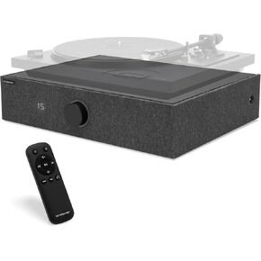Andover Audio SpinBase MAX 2 Premium Speaker System - Bluetooth Streaming, Phono Pre-Amp, Capacitive Controls, IsoGroove Technology, Ideal for Turntables, Home Theater, and Hi-Fi Sound Setup - Black