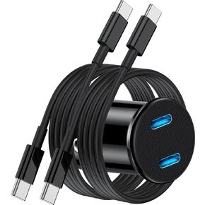 [Apple Certified] iPhone Fast Car Charger,Dual-Port USB A and USB C Charging Adapter with Two Lightning Cable, Type C Car Charging Plug for iPhone 14 Pro/13 Pro Max/12 Mini/11/XS/XR/X/8/iPad