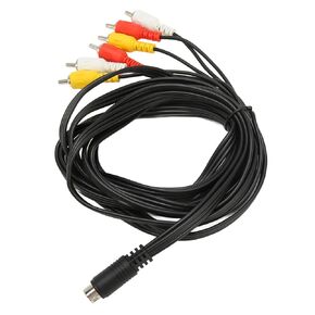 Keenso Mini DIN to Sound Video Composite Cable, High Accuracy Design, Easy Connection for Satellite Receivers, PC with TV Output