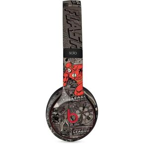 Skinit Decal Audio Skin Compatible with Beats Solo 3 Wireless - Officially Licensed DC Comics The Flash Logo Pattern Design
