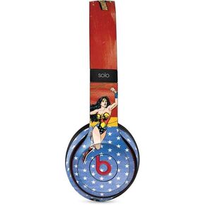 Skinit Decal Audio Skin Compatible with Beats Solo 3 Wireless - Officially Licensed DC Comics Wonder Woman Logo Pattern Design