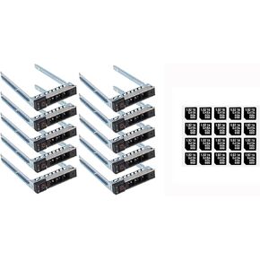 10-Pack Hard Drive Tray Caddy 2.5" DXD9H 0DXD9H with 20PCS Capacity Sticker Label