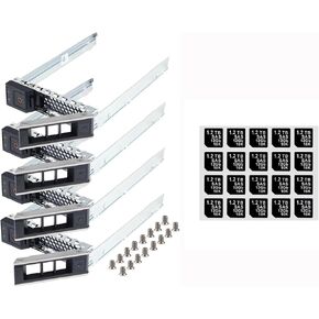 4-Pack Hard Drive Tray Caddy 3.5" DXD9H 0DXD9H with 20PCS Capacity Sticker Label