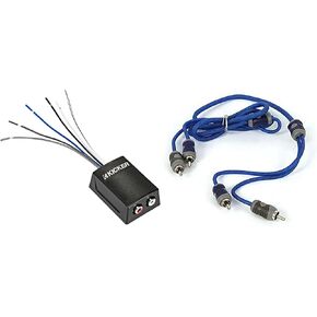 Kicker 46KISLOC2 K-Series Stereo Line-Output Converter w/Remote Turn-On Output & 46KI21 1 Meter 2-Channel Signal Cable