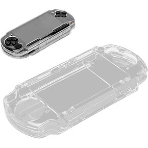 Protective Shell, for PSP 2000 3000 Game Console, Transparent Crystal Protective Cover Shell Skin, Full Housing Case with Movie Bracket, Shock/Scratch Resistant