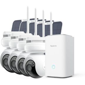 REOLINK Home Hub with 4X Altas PT Ultra + 6W Solar Panel - 4K Solar Continuous Recording Security Cameras, 10s Pre-Record, 500 Days Battery Life, ColorX Night Vision, Home Hub Compatible