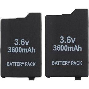 HOMEWRQ 2pcs 3.6V 3600mAh Rechargeable Li-ion Battery Pack Compatible for Sony PSP2000 PSP3000 PSP 2000 3000 Console Gamepad Replacement Batteries