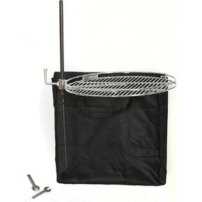 محمولة Campfire Campfire Grill ، 18 "DIA ، رف الفولاذ المقاوم للصدأ HD مع حصة 2 قطعة ، حقيبة حمل مجانية ، 9 رطل.