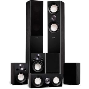 Fluance Reference Surround Sound Home Theater 7.0 Channel Speaker System Including 3-Way Floorstanding Towers, Center Channel, Surrounds and Rear Surrounds - Black Ash (X870BR)