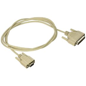 C2G 02518 DB9 Female to DB25 Male Serial RS232 Modem Cable, Beige (6 Feet, 1.82 Meters)
