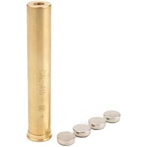Premium Quality, Cal .410 Red Dot Laser Bore Sight Cartridge, Boresighter, Made of Brass (New Version)