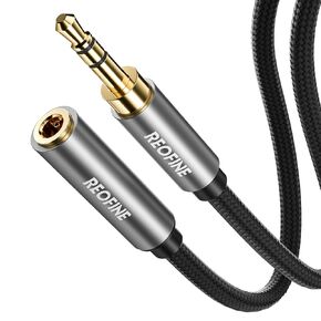 Headphone Extension Cable 5ft-(No Mic Support) 3.5mm Extension Cable Nylon Braided Male to Female Aux Cord Extender for Smartphones,Headphones,Laptops,Tablets, Speakers