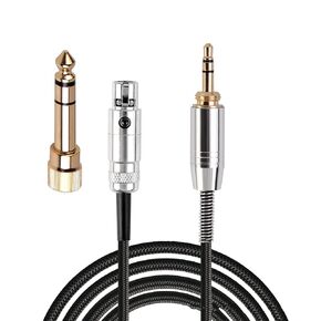 استبدال كبل الصوت سماعة الرأس متوافق مع K240 ، K240S ، K240MK II II Q701 K702 K141 K171 K181 K271S K271 MKII M220 PIONEER HDJ-2000 HEADPHONES 6.3/3.5 ملم JACK