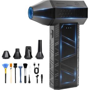 Duster Air Air مضغوط ، 3-Gear Electric Air Duster قابلة لإعادة الشحن ، منفاخ هواء فائق الطاقة مع محرك بدون فرش ، منفاخ صغير للكمبيوتر ، لوحة المفاتيح ، السيارة ، المنزل ، المكتب ، في الهواء الطلق ، الكمبيوتر الشخصي