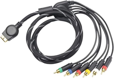 Component AV Cable High Resolution HDTV Component Video Cable Compatible with The PS-3 Slim Compatible with The PS-2 Gaming Console (6 Feet) in Saudi Arabia