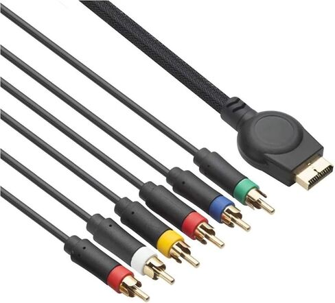 Component AV Cable High Resolution HDTV Component Video Cable Compatible with The PS-3 Slim Compatible with The PS-2 Gaming Console (6 Feet) in Saudi Arabia