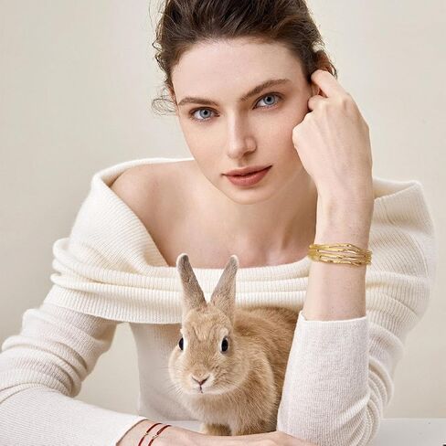 Gold Hollow Wide Cuff-Bracelet for Women Girls Open Bangle Bracelet Jewelry Gifts in Saudi Arabia